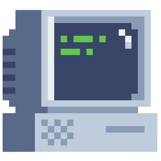 [icon of a retro computer]